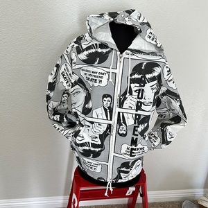 Supreme/Thrasher full zip hooded jacket.